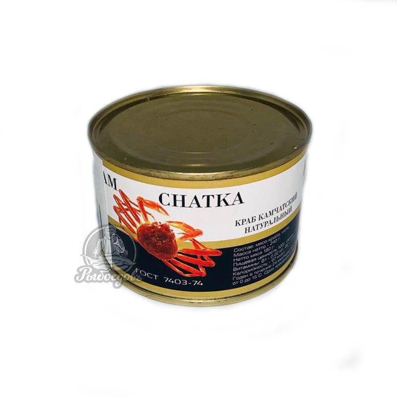 Мясо краба в железной банке Камчатка 240г