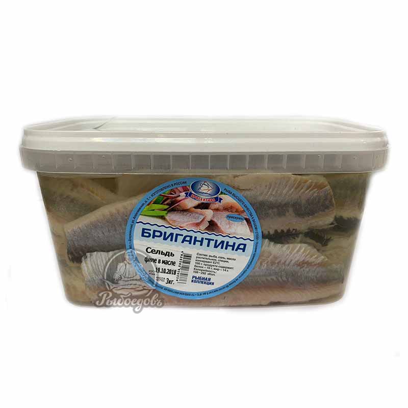Филе сельди в масле 3 кг