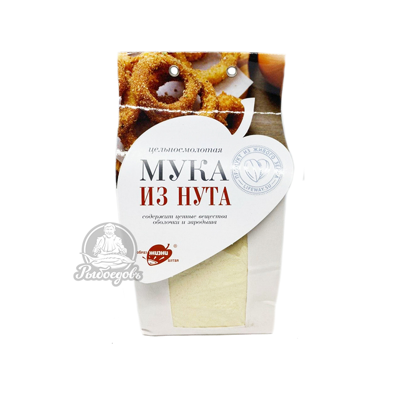 Цельносмолотая мука из Нута Продукт из живого зерна 500гр