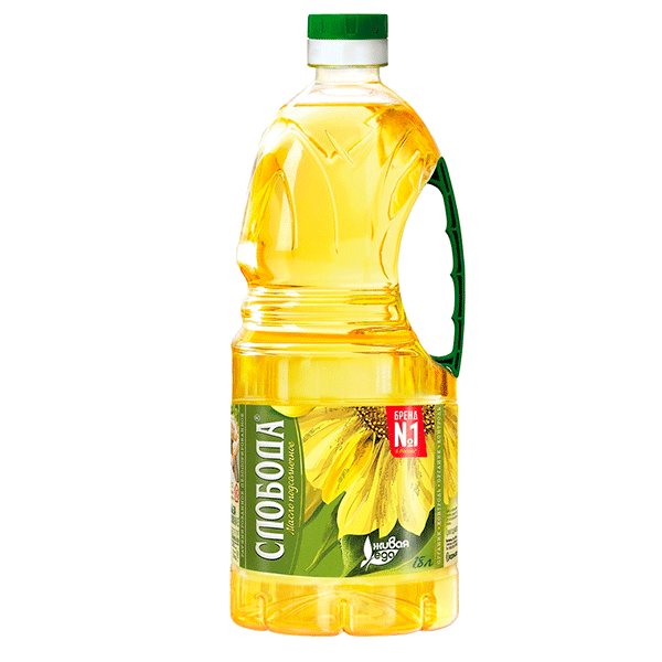 Масло подсолнечное, рафинированное "Слобода" 1,8л
