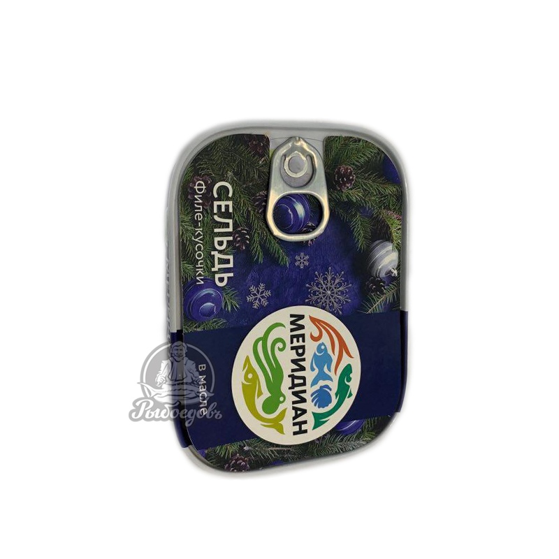 Сельдь филе кусочки в масле Меридиан 115г