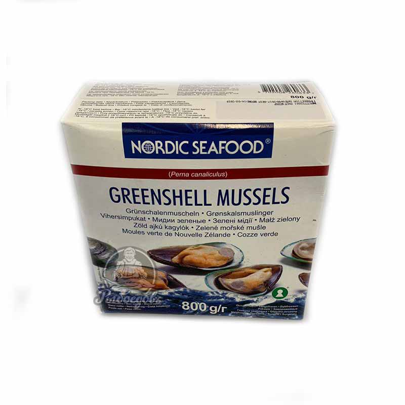 Зеленые мидии "Киви" в половине ракушек