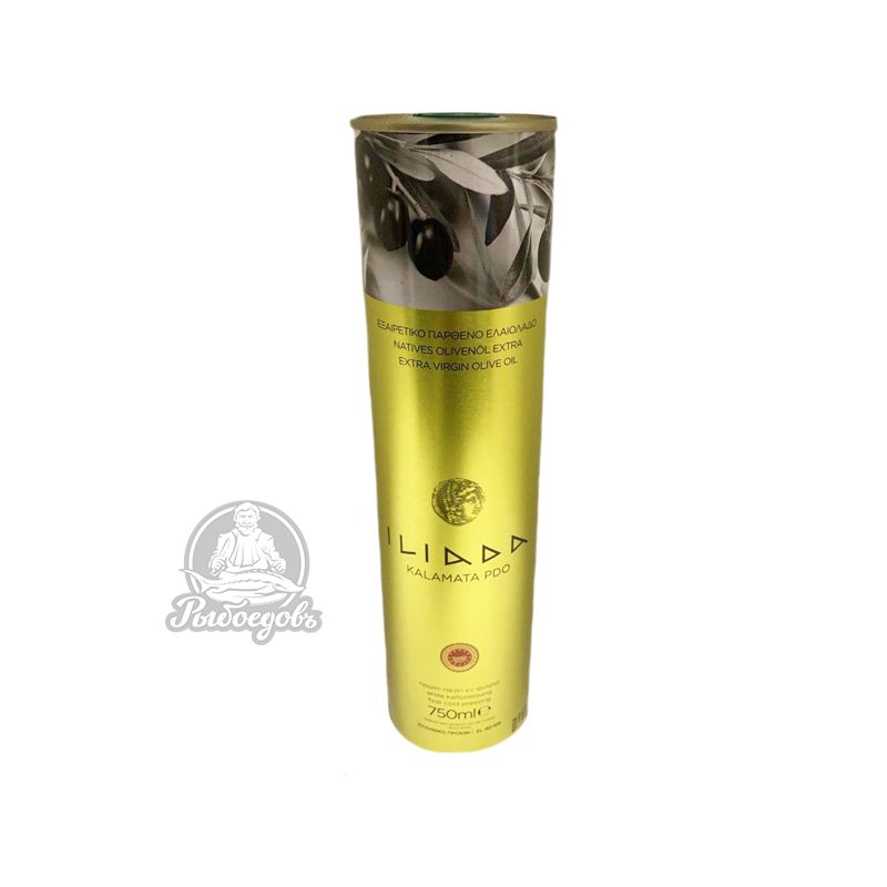 Оливковое масло iliada 100% натуральное в металлической упаковке 750мл