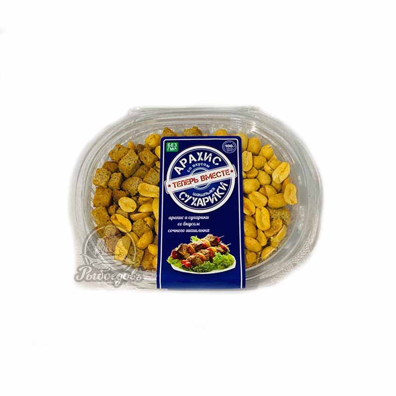 Арахис и сухарики со вкусом сочного шашлыка 100г