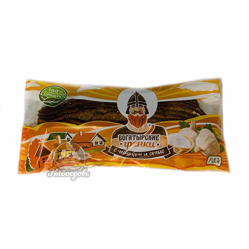 Гренки богатырские с чесноком и солью 270г