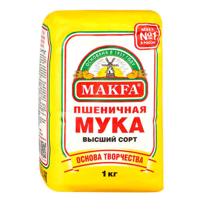 Мука пшеничная высший сорт MAKFA 2кг