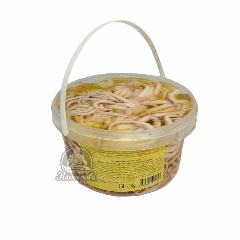 Щупальца кальмара тихоокеанского в масле 1кг