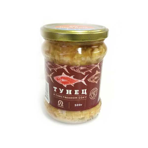 Тунец в собственном соку 500 гр
