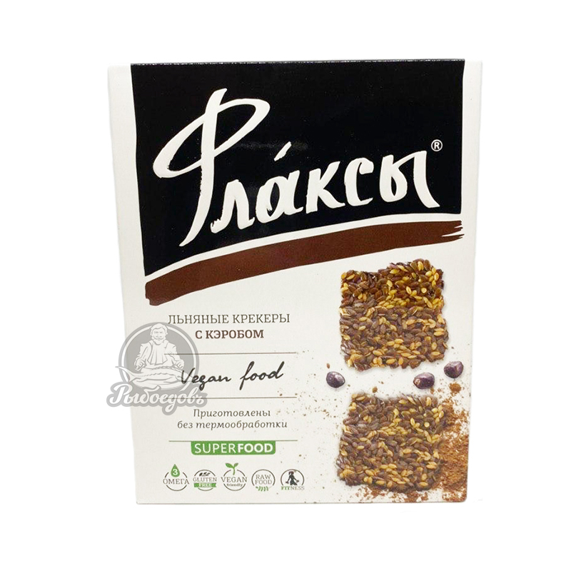 Флаксы льняные крекеры с кэробом 120гр