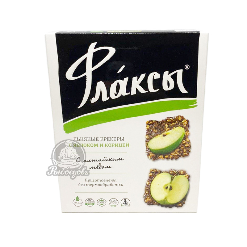 Флаксы льняные крекеры с яболоком и корицей 120гр