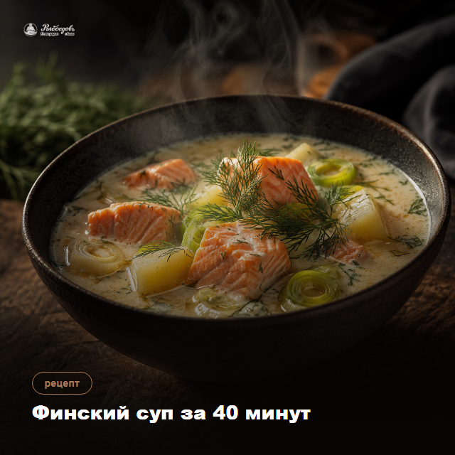Финский сливочный суп с красной рыбой — лохикейто за 40 минут