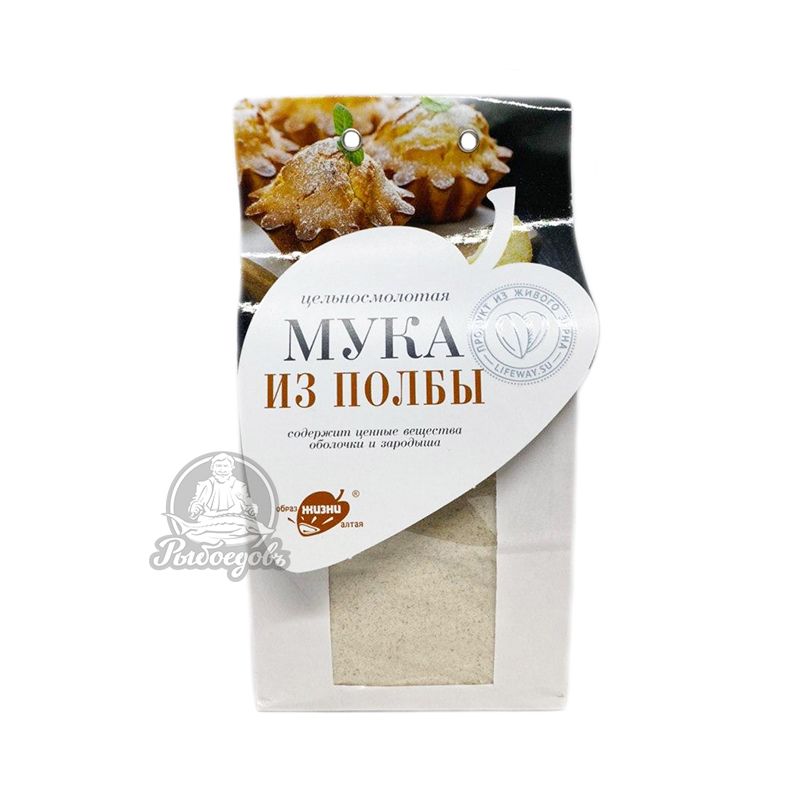 Цельносмолотая мука из Полбы Продукт из живого зерна 500гр