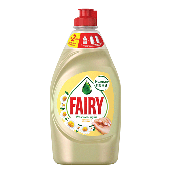Средство для мытья посуды Нежные ручки Ромашка и витамин E Фэйри 0,5л