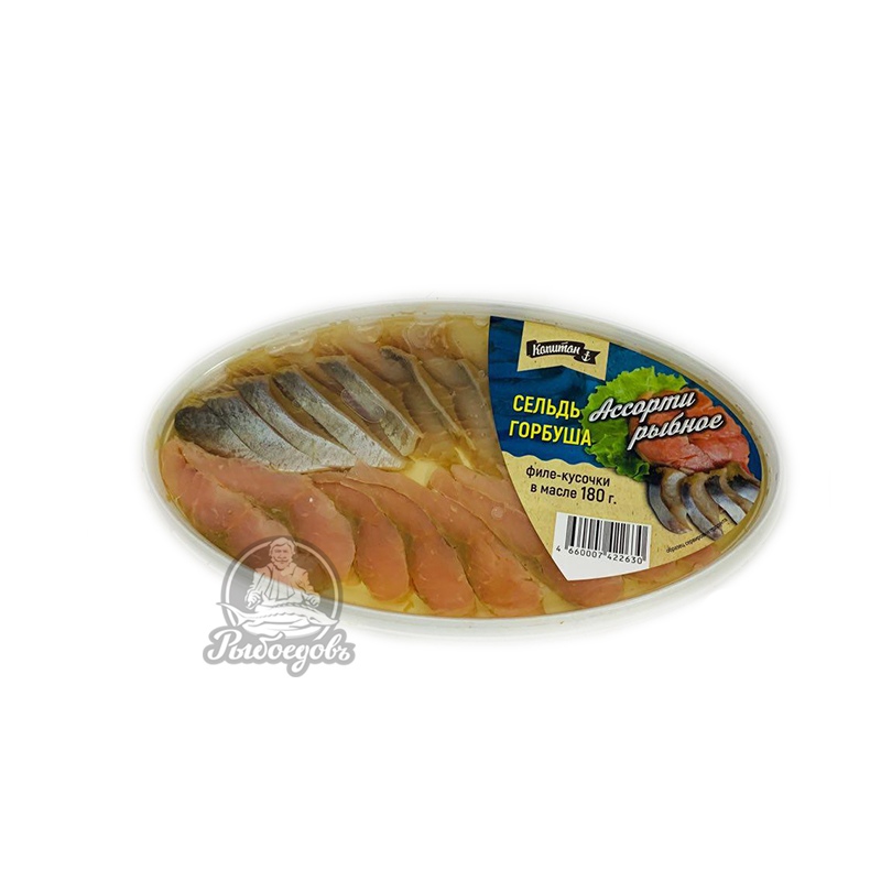 Сельдь-горбуша в масле 180г