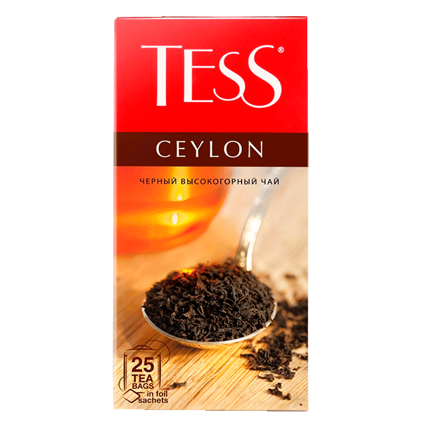 Чёрный высокогорный чай Tess  Ceylon 25 пакетиков