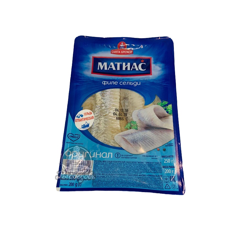 Филе сельди в масле Матиас в масле 250г