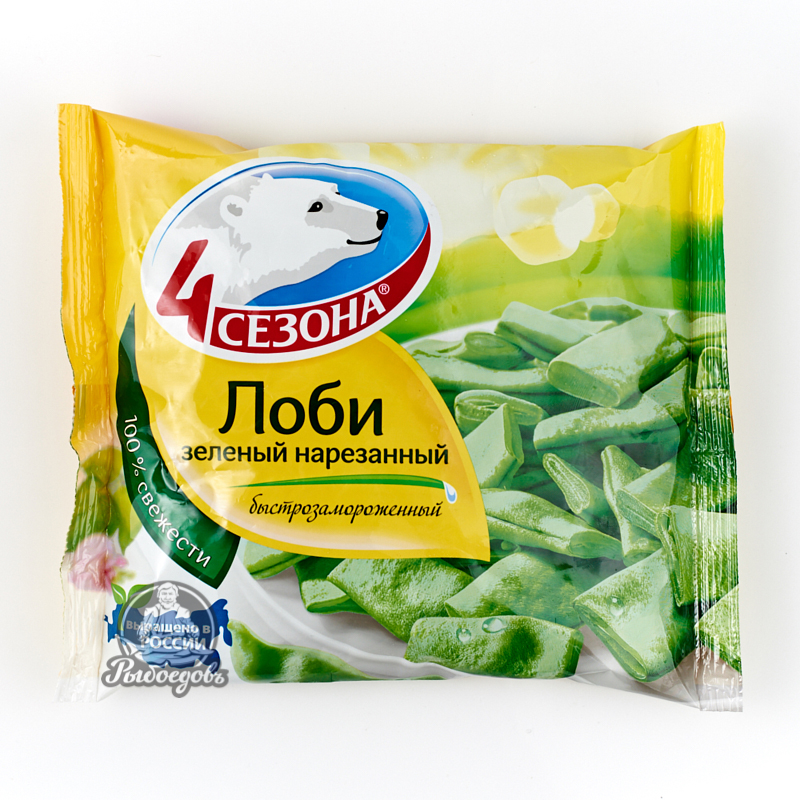 Лоби зелёный нарезанный вес 400 грамм