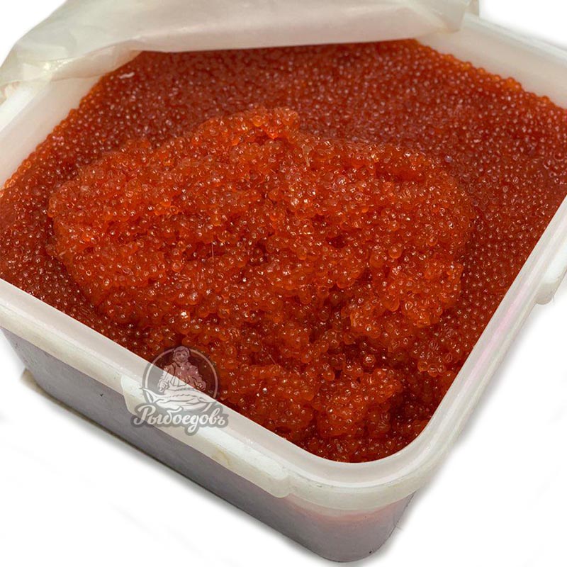 Красная икра кеты слабосоленая в кубконтейнере 13 кг