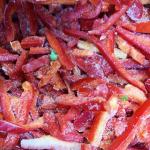 Перец красный полоски замороженный