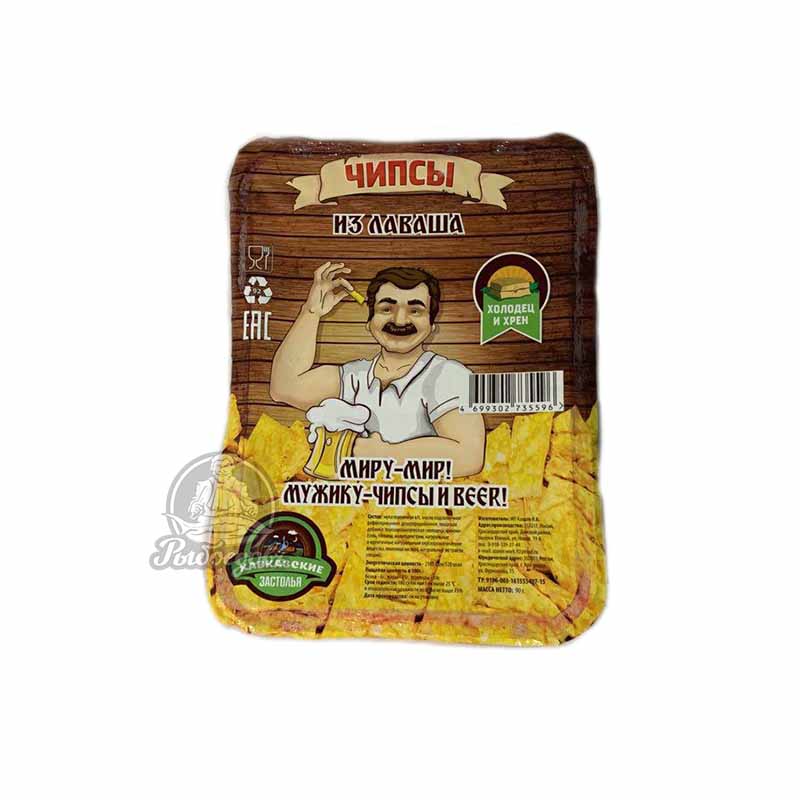 Чипсы из лаваша со вкусом холодца и хрена 90г