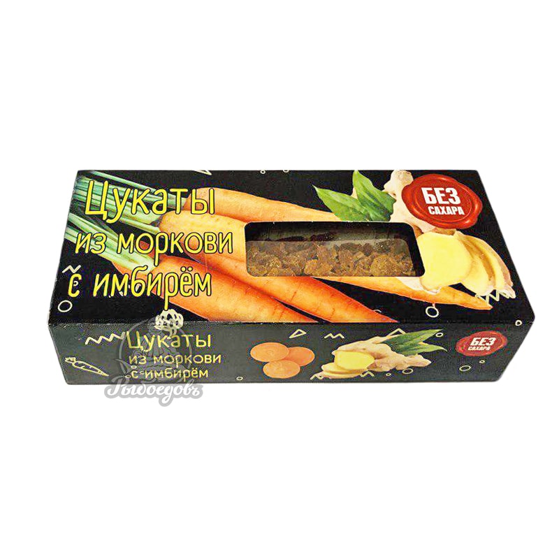 Цукаты из моркови с имбирём 200гр