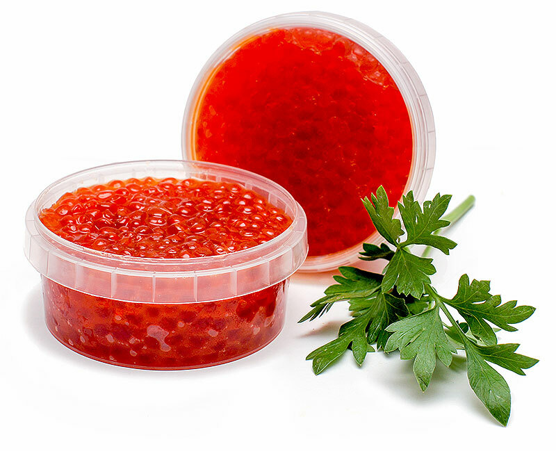 Красная икра нерки слабосоленая 100гр. (2024г)