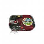 Сельдь филе-кусочки Меридиан в красном вине 115г