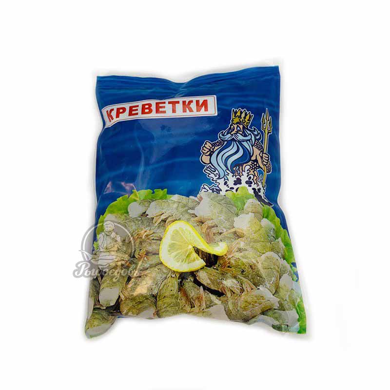 Креветки тигровые сырые 16/20 без головы с хвостиком