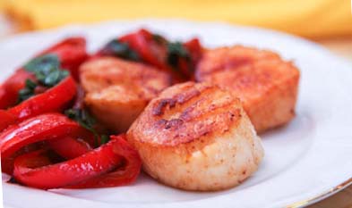 Гребешки с овощами