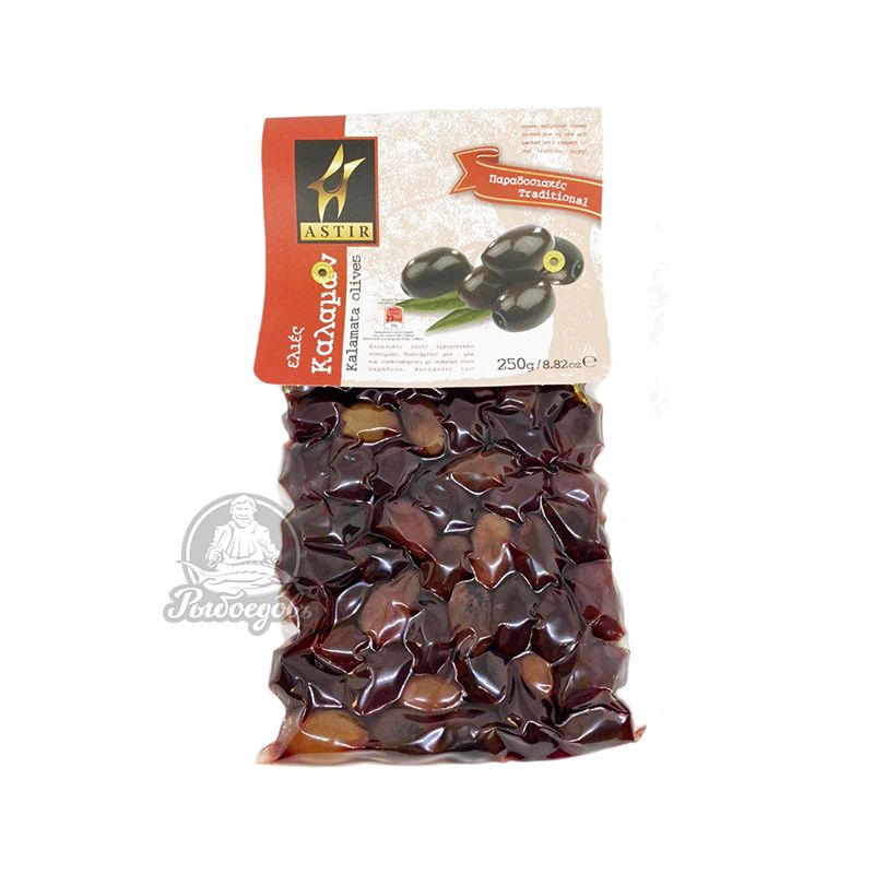 Оливки Каламата с косточкой SUPER STAR 250гр