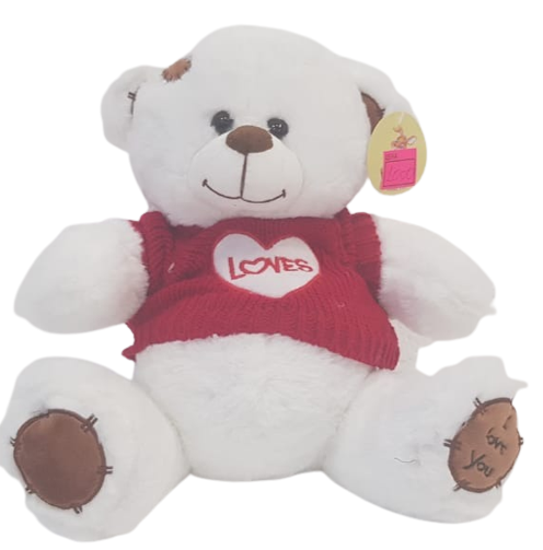 Белый мишка в свитере Loves