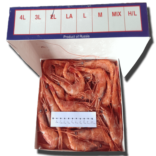 Креветка варено-мороженая, 50-70 шт/кг, 1кг