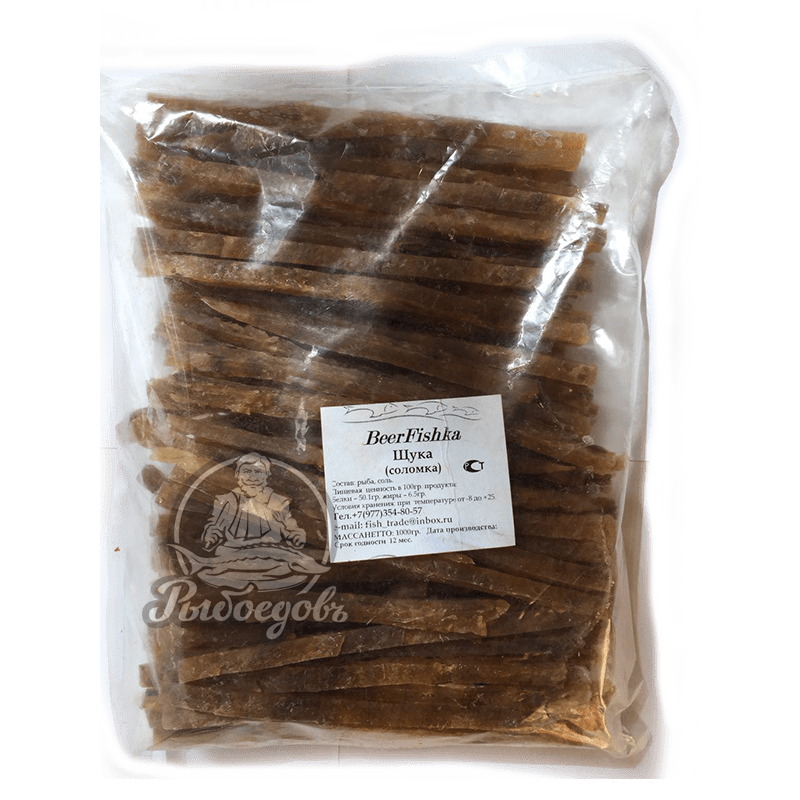 Щука палочки вяленая