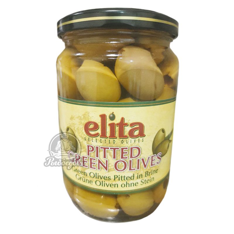 Зелёные оливки в рассоле без косточки Green Olives Latrovalis 810гр