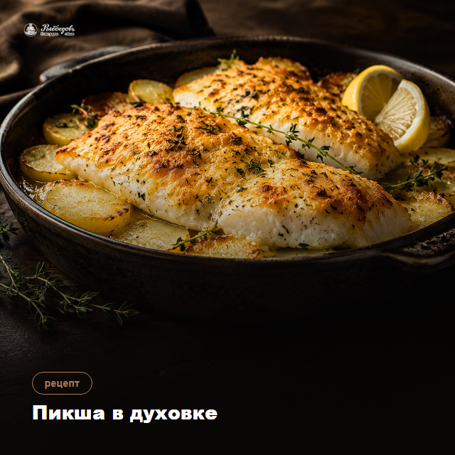 Пикша в духовке с картофелем под сырной корочкой — 40 минут