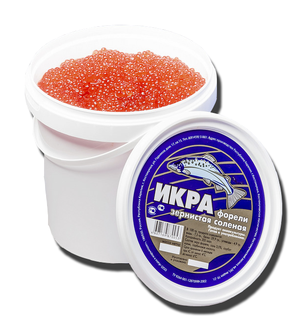 Красная икра форели Корелия  Premium 1,1кг