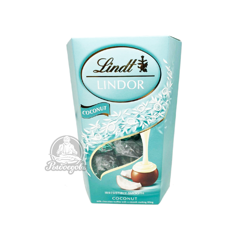 Конфеты из молочного шоколада с кокосовой начинкой Линдор 200гр