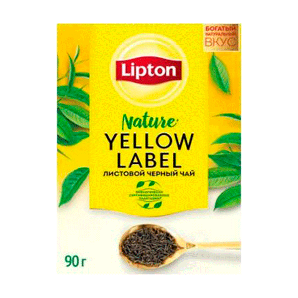 Чай Липтон листовой чёрный 90г