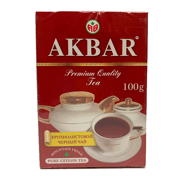 Чай Акбар крупнолистовый чёрный 100гр