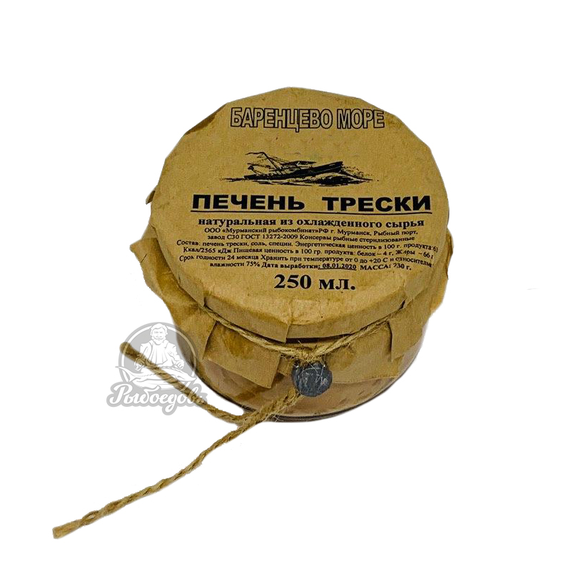 Печень трески натуральная из охлаждённого сырья (в стекле) 200мл