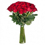 Красная роза, живая 80см Эквадор PREMIUM