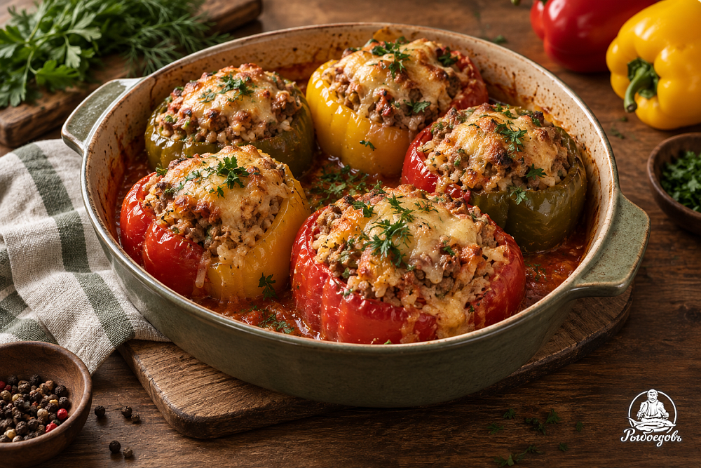 Фаршированные перцы с рисом и мясом