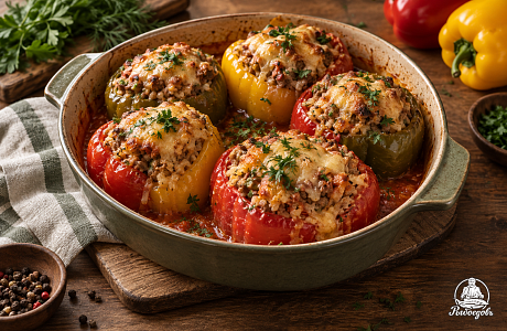 Фаршированные перцы с рисом и мясом