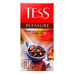 Tess чёрный чай с шиповником и яблоком Pleasure 25 пакетиков