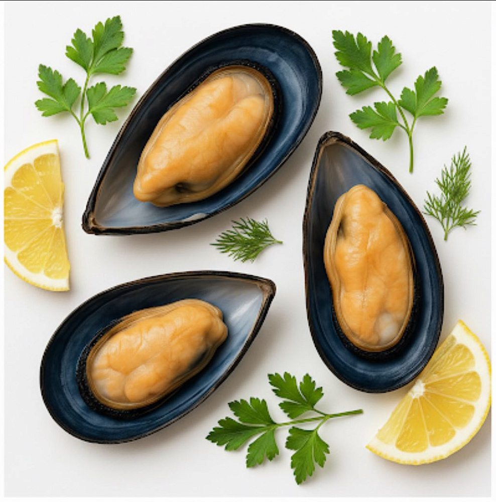 Мидии гигант синие, замороженные 30-40 Сухая заморозка Premium