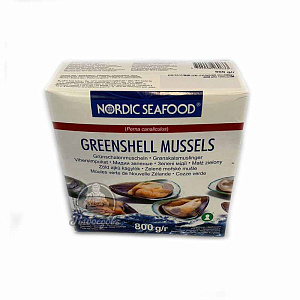 Зеленые мидии "Киви" в половине ракушек