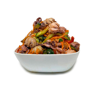 Салат Осьминоги с овощами