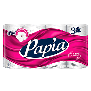 Туалетная бумага Papia 3х слойная