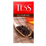 Tess чёрный цейлонский чай Sunrise 25 пакетиков