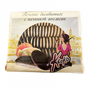 Печенье бисквитное с начинкой апельсин Кико 1,2кг